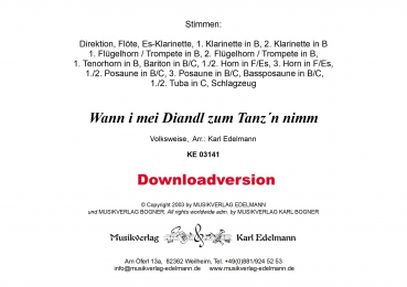 Wann i mei Diandl zum Tanz´n nimm - Download